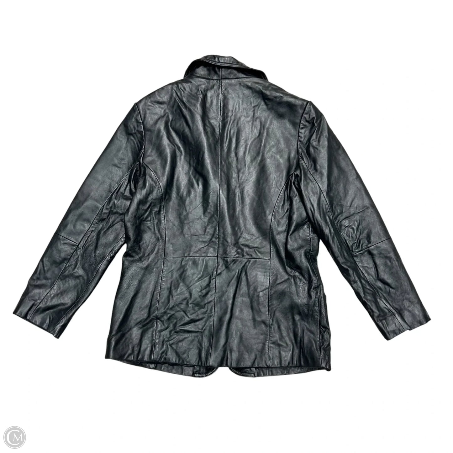 Coat Leather By Ricardo In Black, Size: M