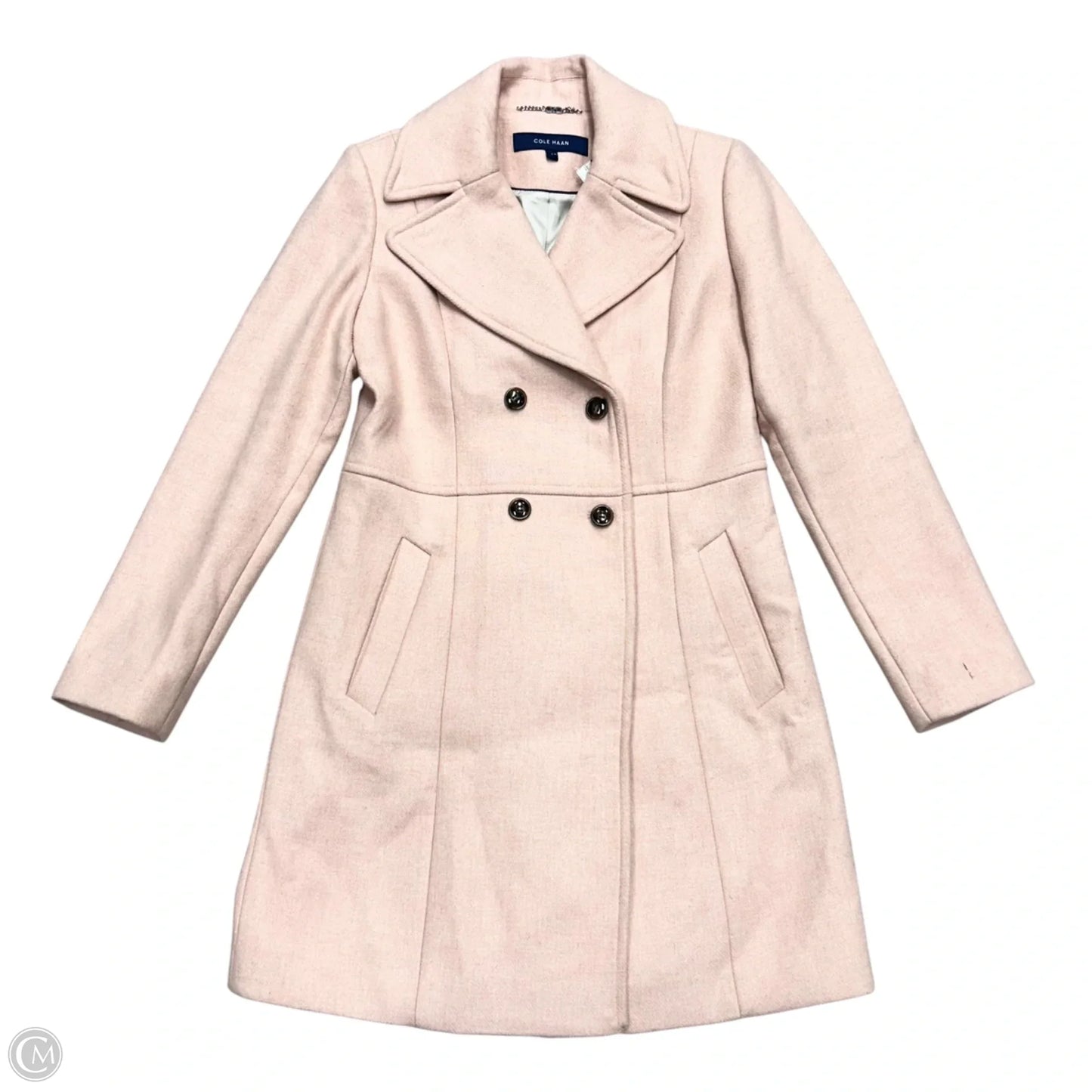 Coat Peacoat By Cole-haan In Pink, Size: S