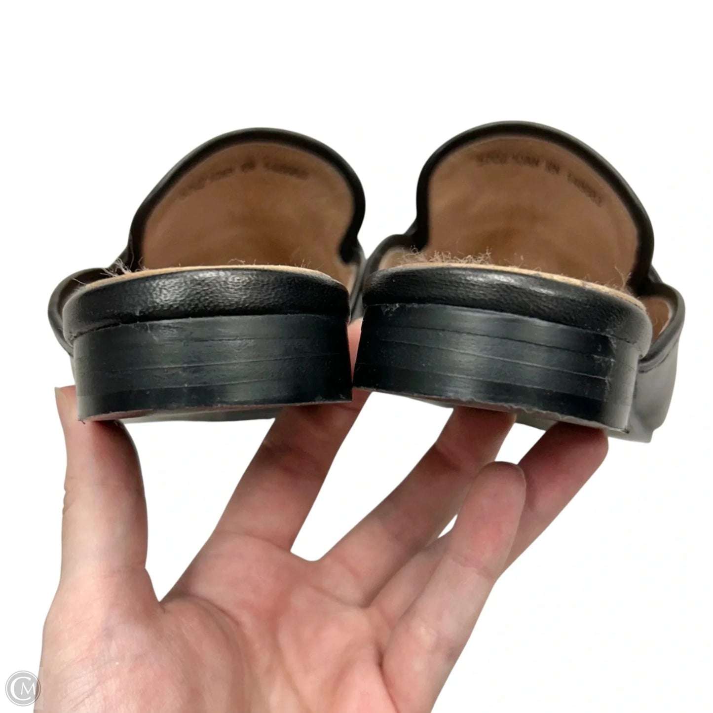 Shoes Flats By Bibi Lou In Black & Gold, Size: 7.5