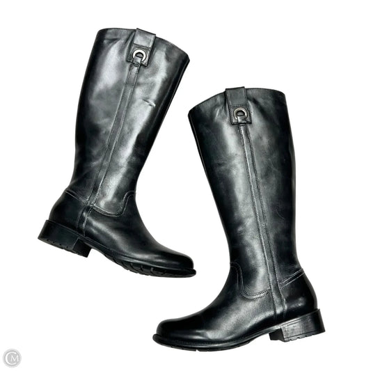 Boots Mid-calf Flats By Clarks In Black, Size: 6
