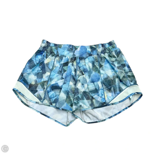 Athletic Shorts By Lululemon In Blue & Grey, Size: Mt