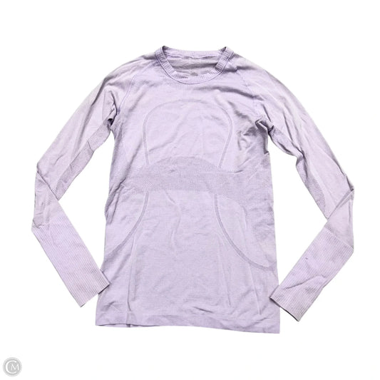 Athletic Top Long Sleeve Crewneck By Lululemon In Purple, Size: S