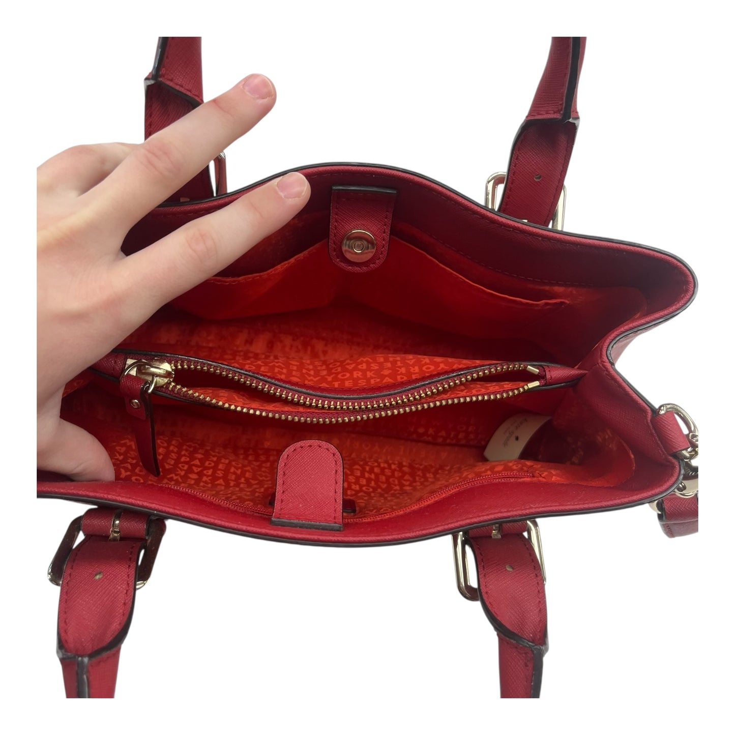 Crossbody Designer By Kate Spade In Red, Size:Large