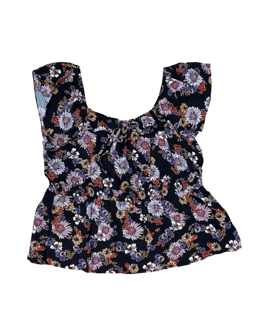 Top Ss By Maurices In Floral Print, Size:2X