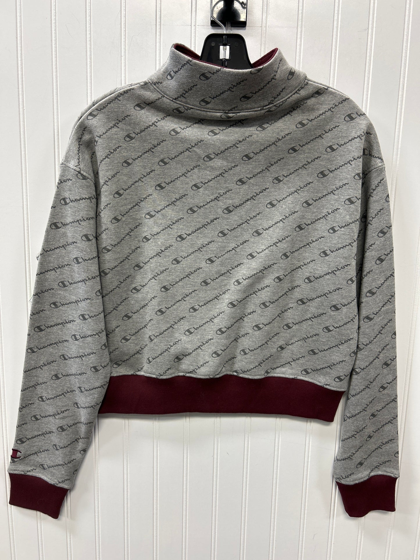 Athletic Top Ls Crewneck By Champion In Grey, Size:S