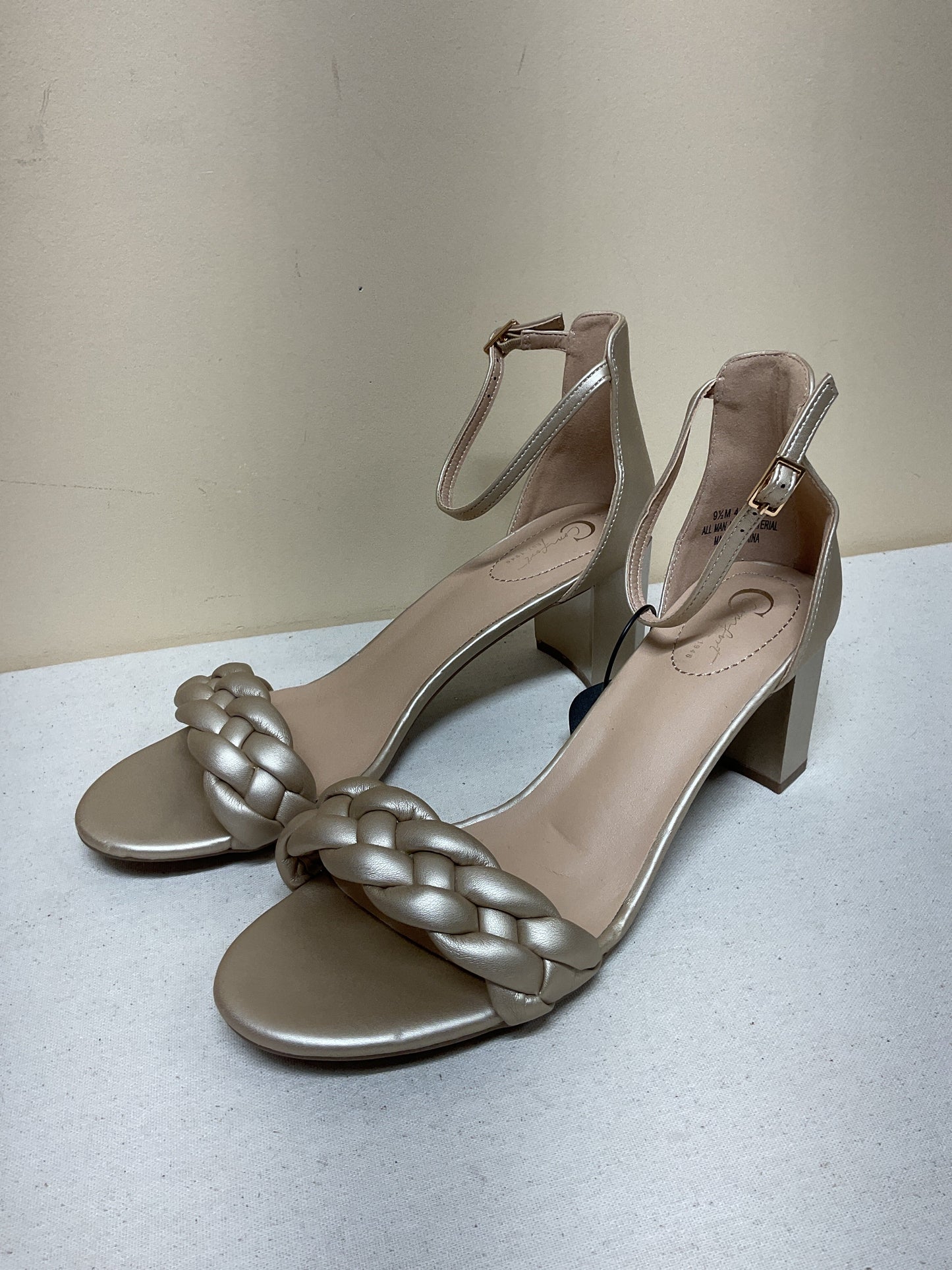 Sandals Heels Block By C Est. 1946 In Gold, Size:10