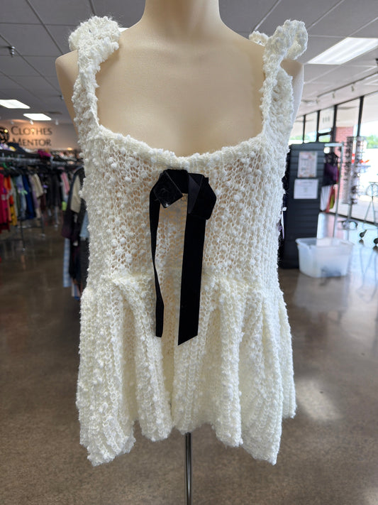 Top Sleeveless By Clothes Mentor In Black & Cream, Size:L