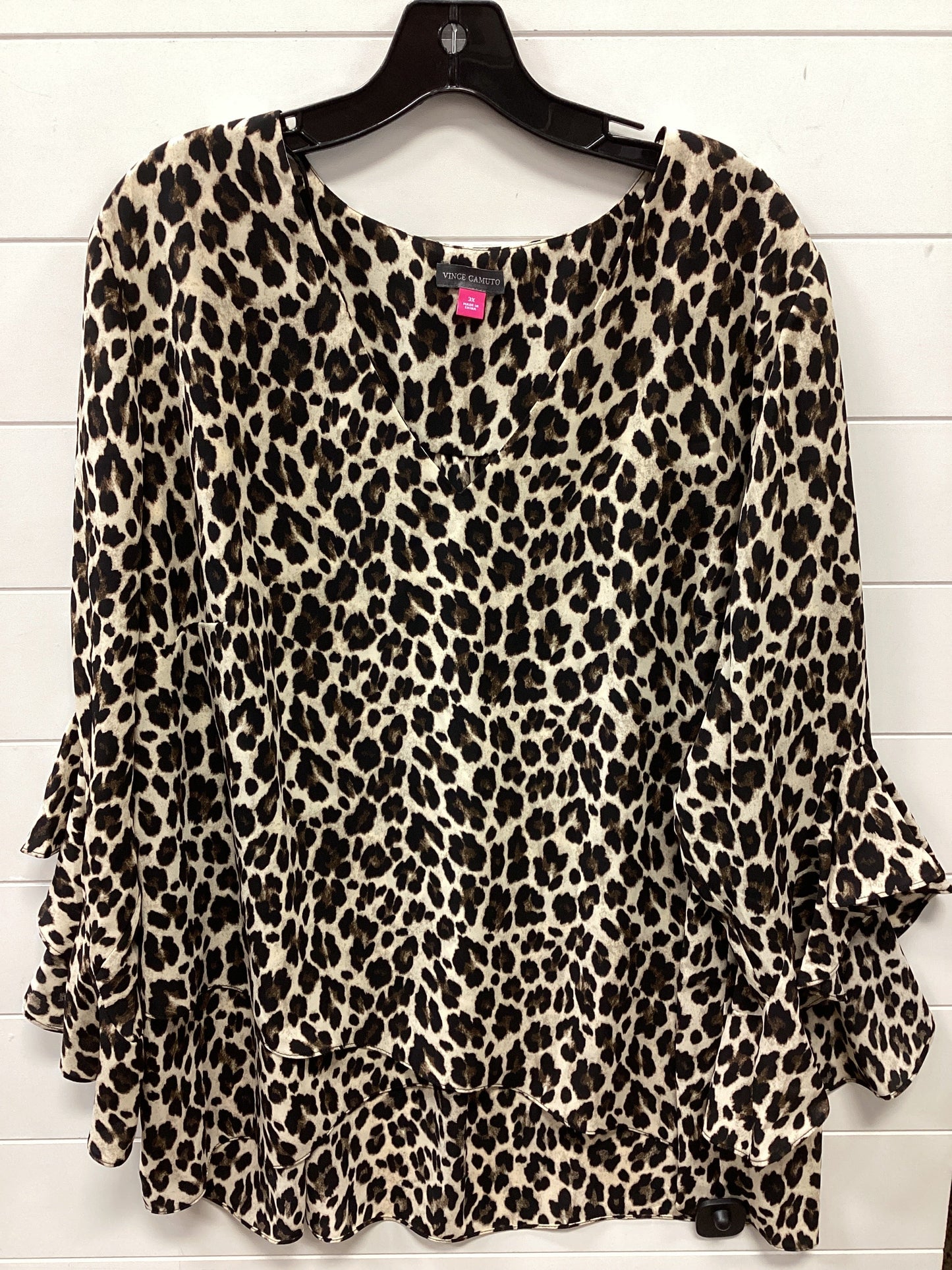 Top Ls By Vince Camuto In Animal Print, Size:3X