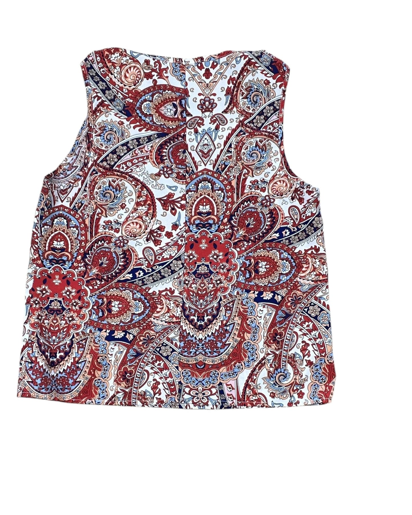 Top Sleeveless By Shein In Red & White, Size:S