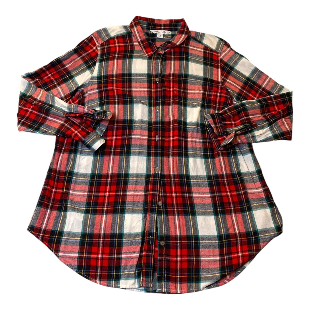 Top Ls By Old Navy In Plaid Pattern, Size:2X