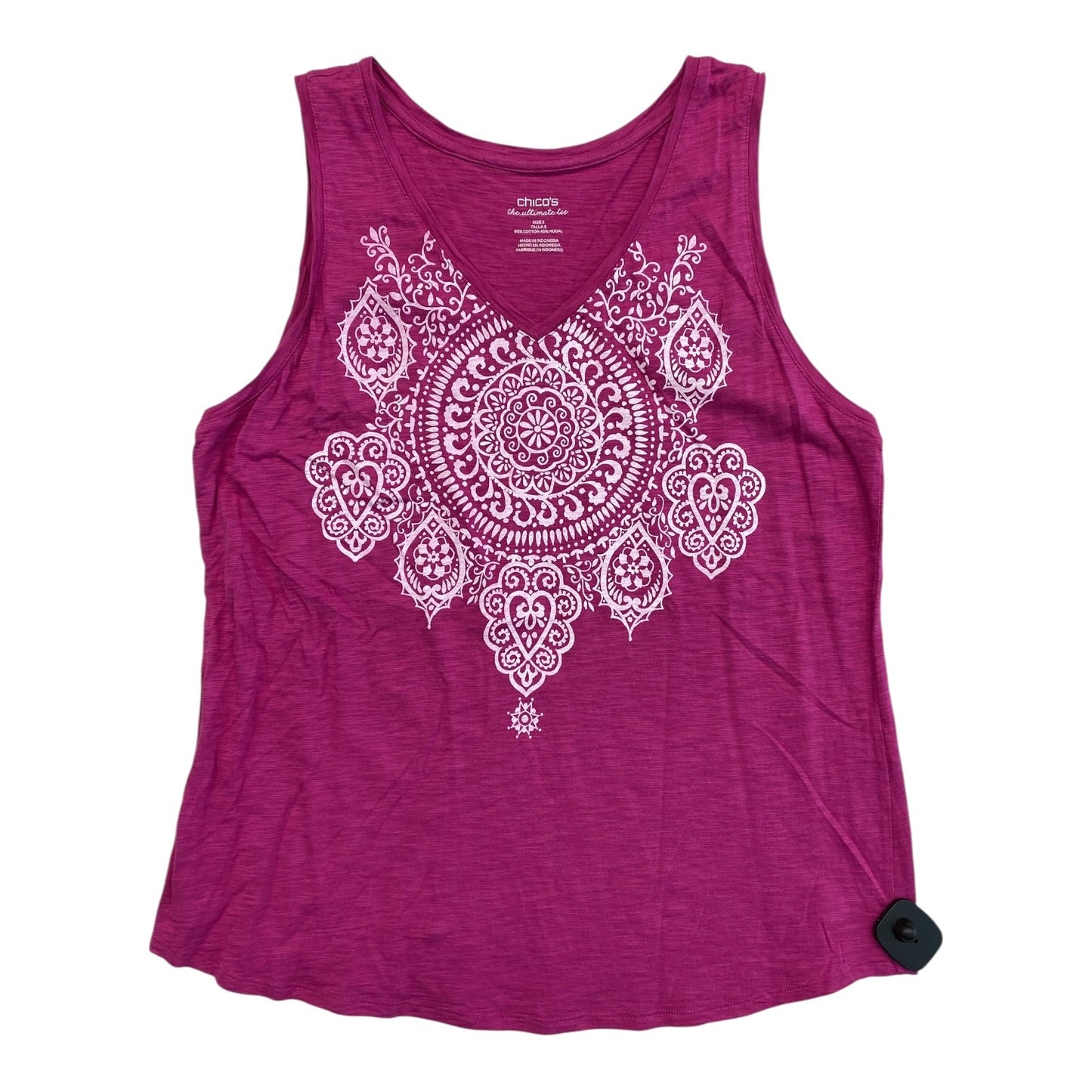 Top Sleeveless By Chicos In Pink, Size:16