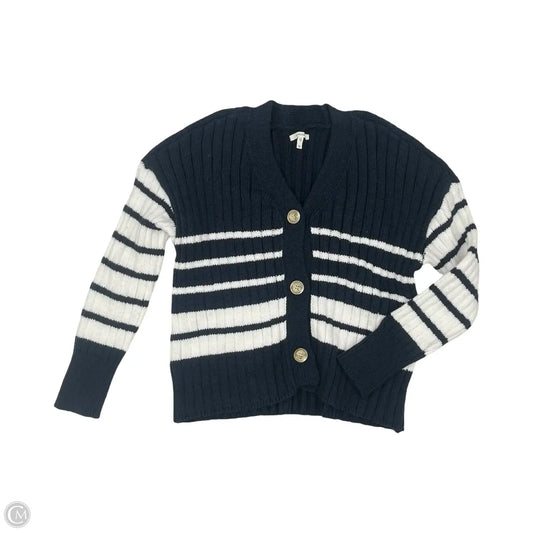 Sweater Cardigan By Maurices In Blue & White, Size: Xl