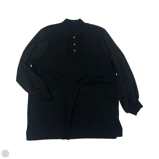 Sweater By Cable And Gauge In Black, Size: 2x
