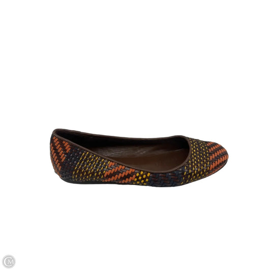 Shoes Luxury Designer By Burberry In Brown & Red, Size: 7