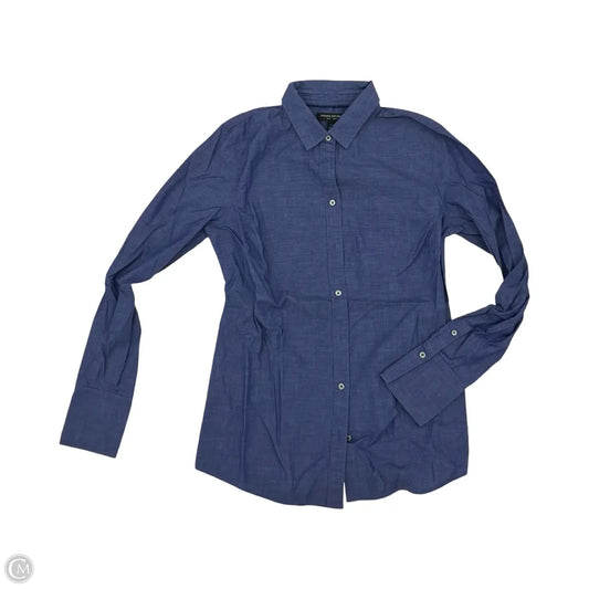 Blouse Long Sleeve By Banana Republic In Blue, Size: S