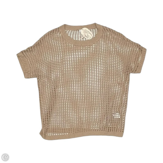 Sweater Short Sleeve By Cme In Brown, Size: M