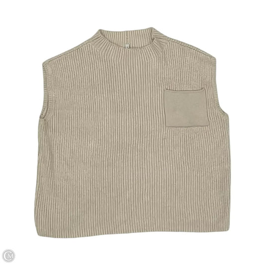 Vest Sweater By Cmf In Tan, Size: S