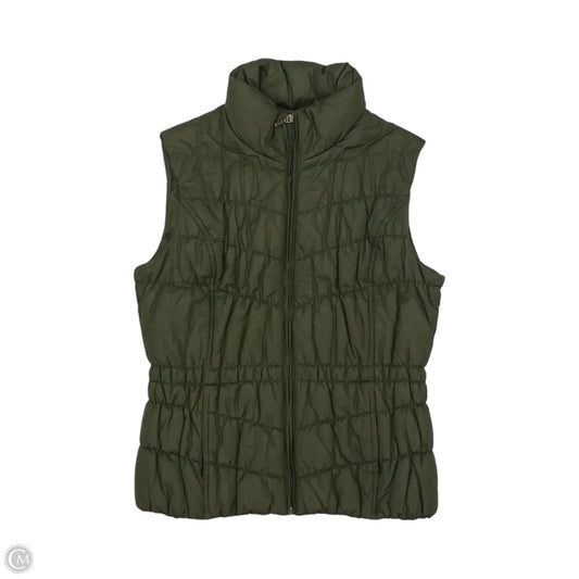 Vest Puffer & Quilted By Coldwater Creek In Green, Size: M