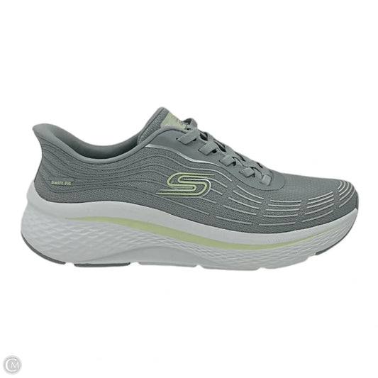 Shoes Sneakers By Skechers In Green & Grey, Size: 9