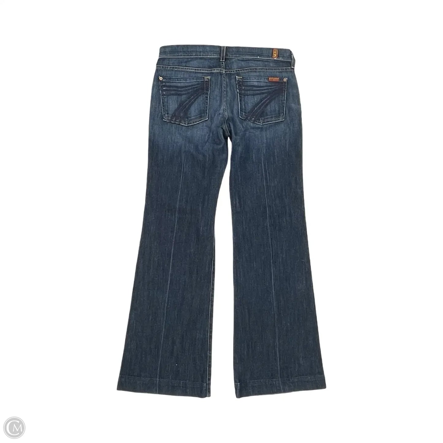 Jeans Flared By 7 For All Mankind In Blue Denim, Size: 6