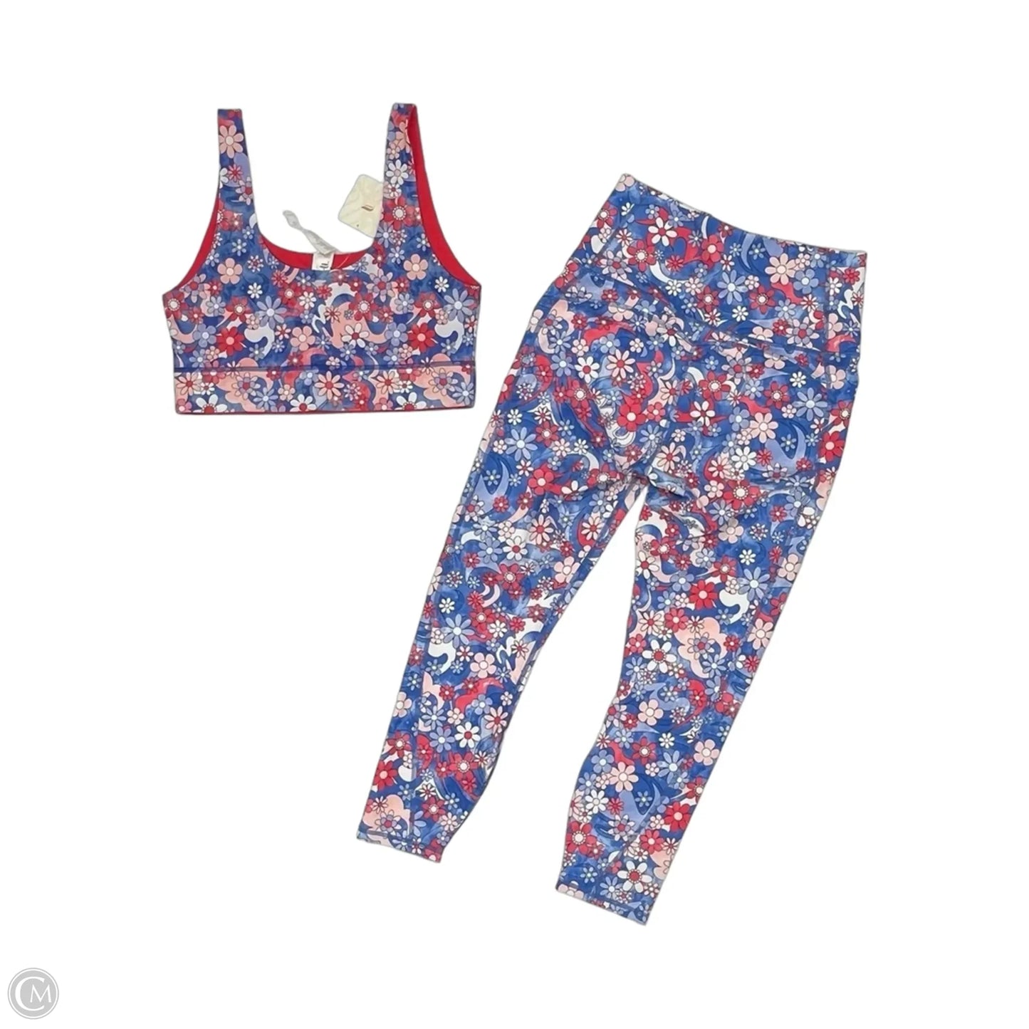 Athletic Pants 2pc By Fabletics In Floral Print, Size: L