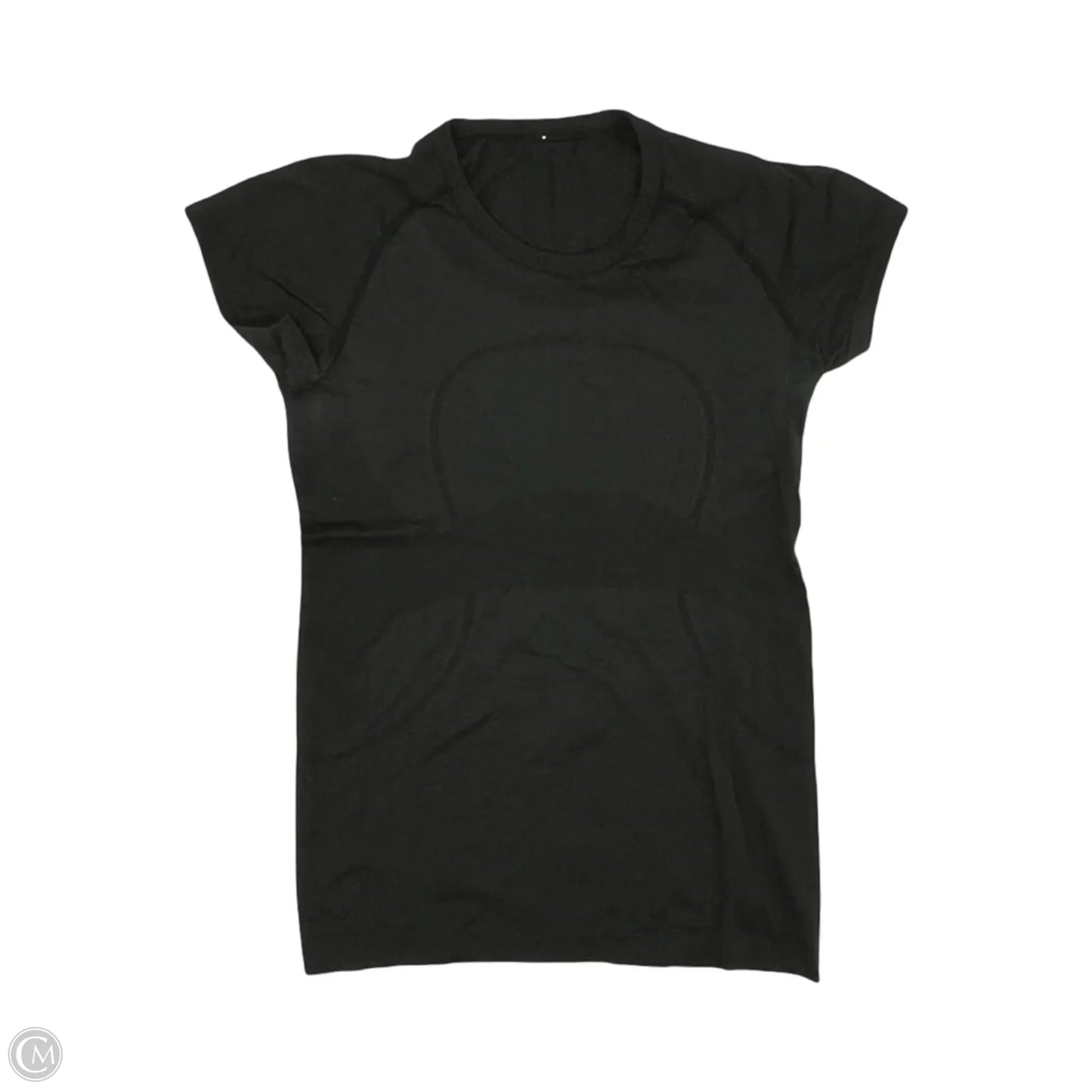 Athletic Top Short Sleeve By Lululemon In Black, Size: M