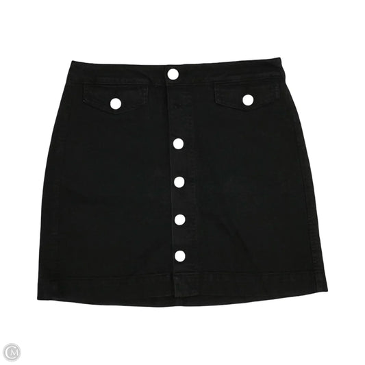 Skirt Mini & Short By Loft In Black Denim, Size: 8