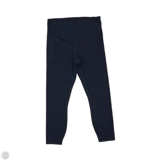 Athletic Leggings By Under Armour In Navy, Size: L