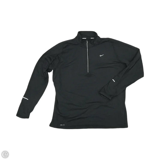 Athletic Top Long Sleeve Collar By Nike In Grey, Size: 1x