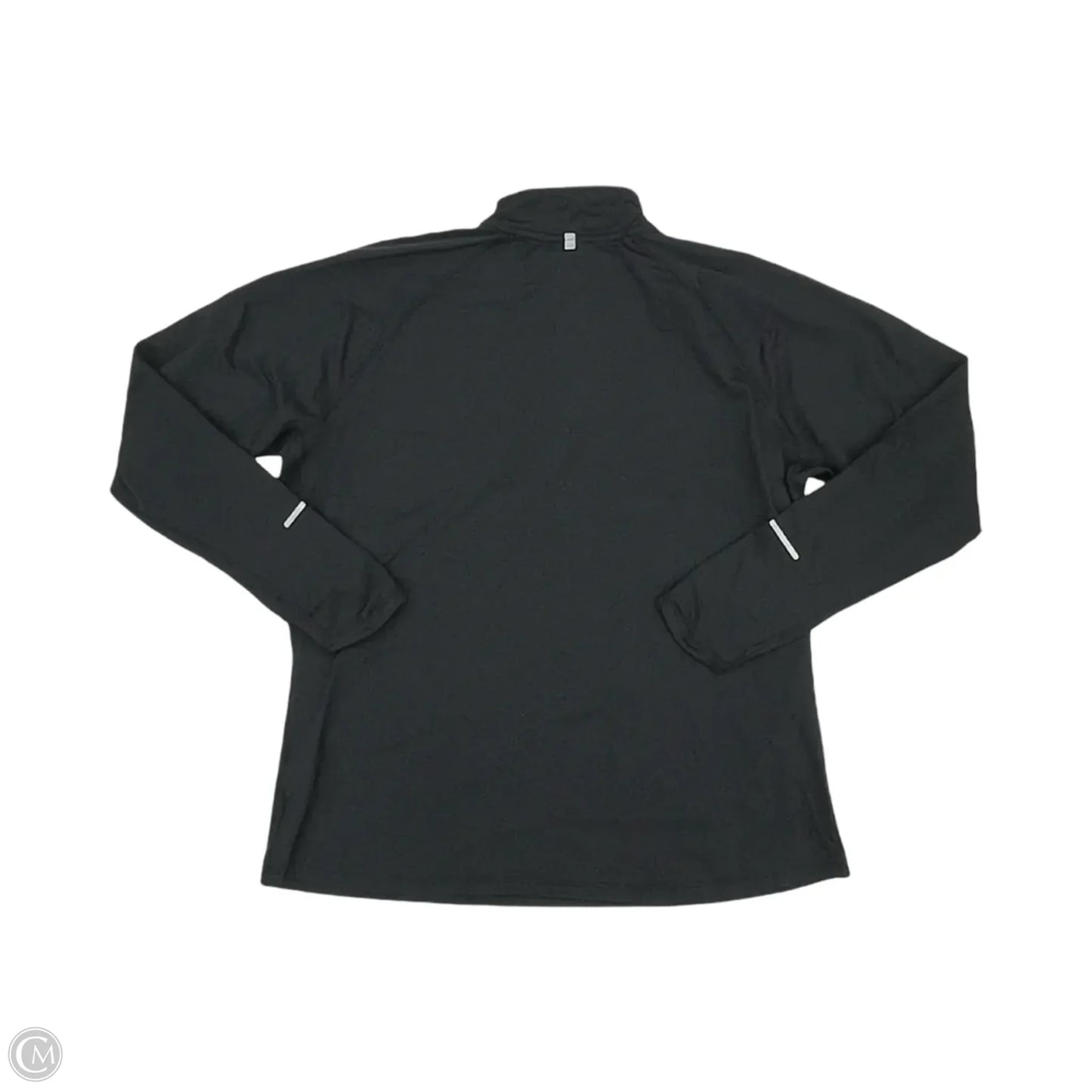 Athletic Top Long Sleeve Collar By Nike In Grey, Size: 1x
