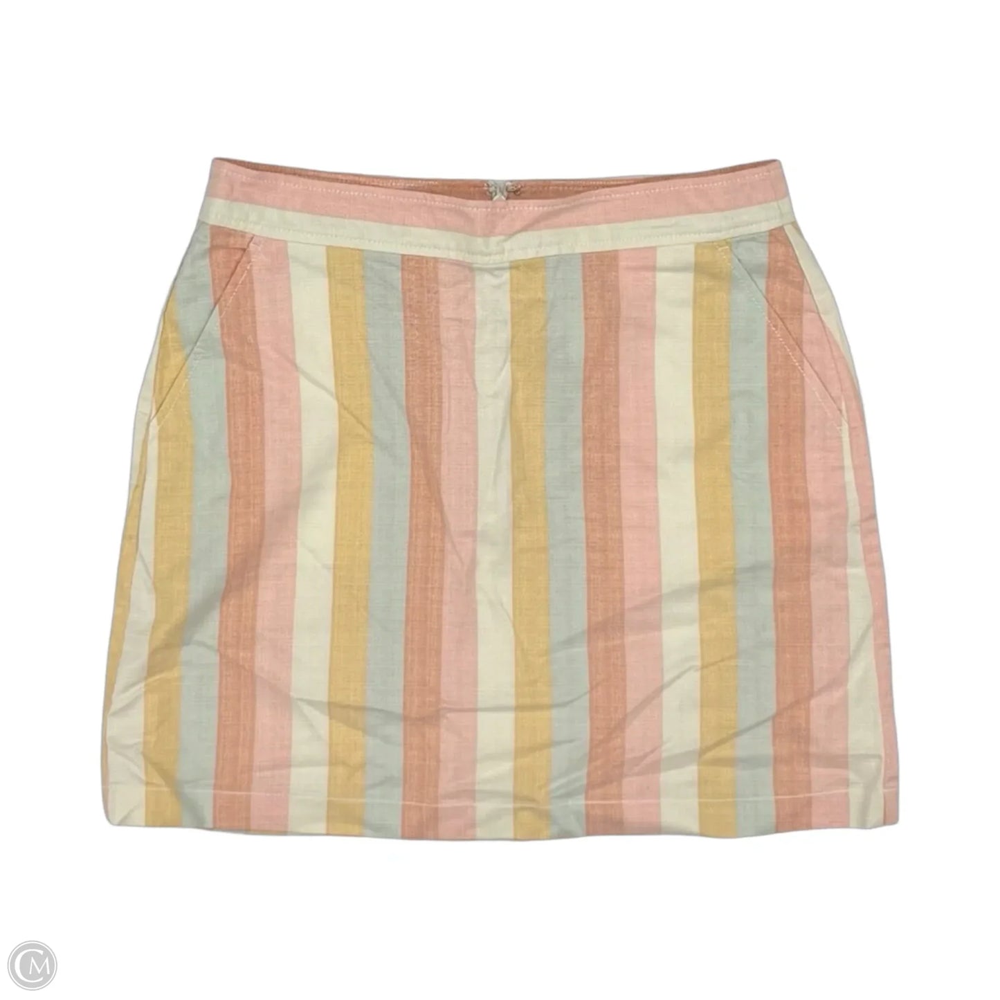 Skirt Mini & Short By Loft In Striped Pattern, Size: 8