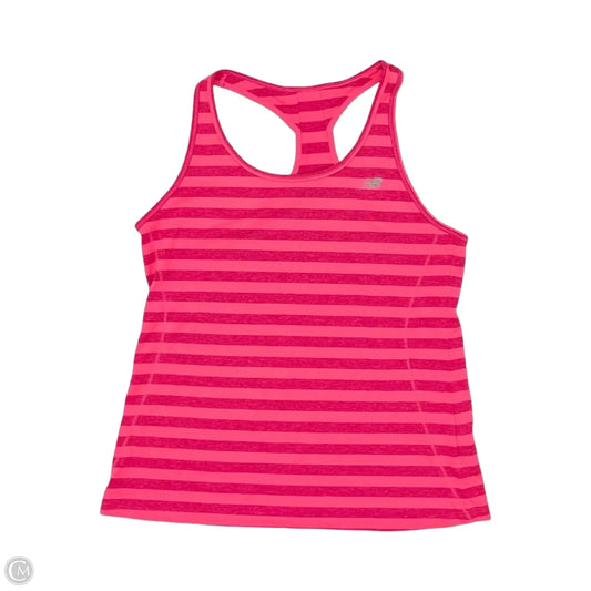 Athletic Tank Top By New Balance In Pink, Size: L