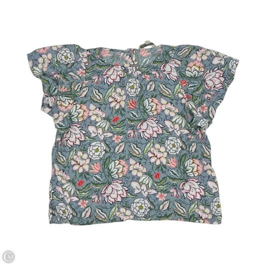 Blouse Short Sleeve By Loft In Floral Print, Size: M