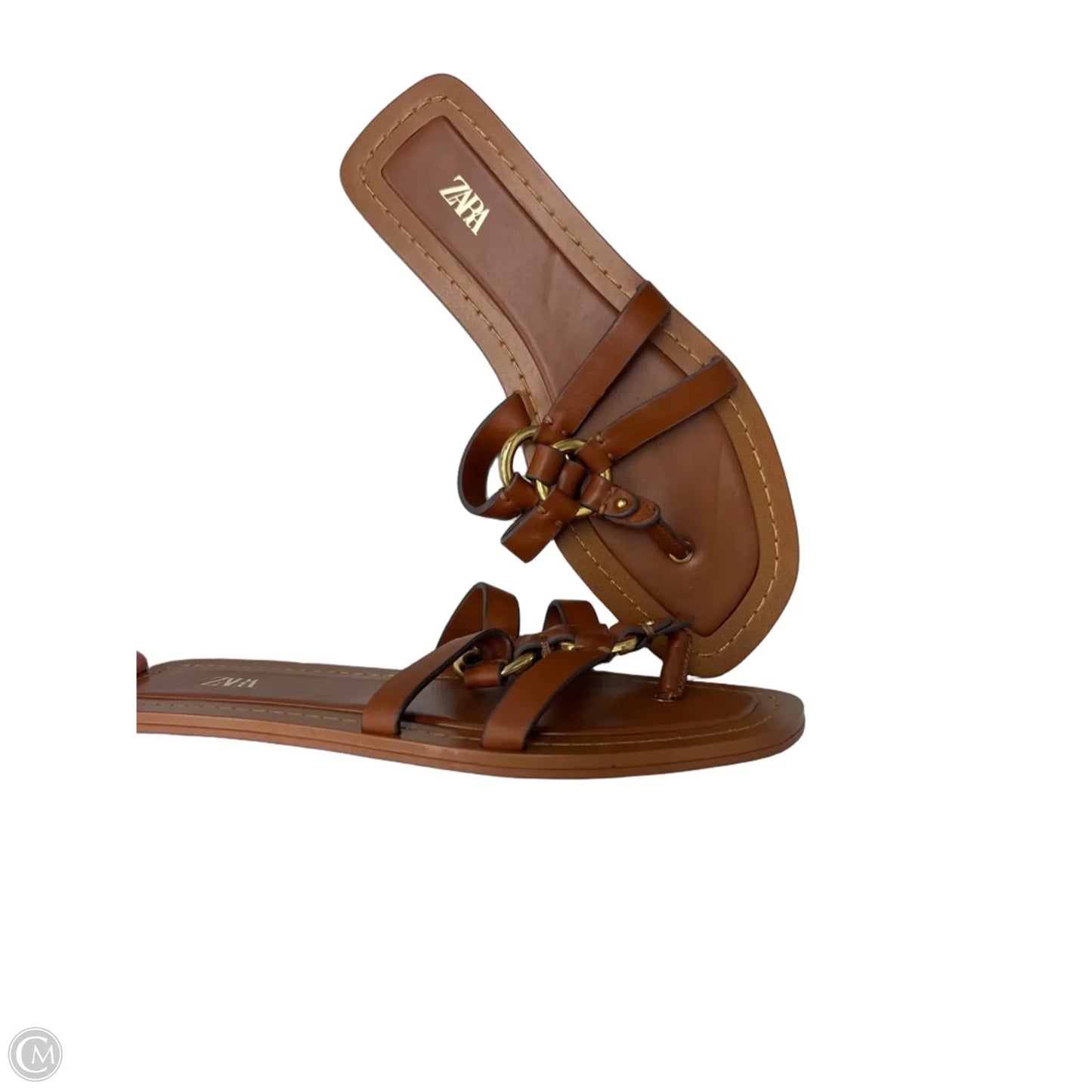 Sandals Flats By Zara In Brown, Size: 6.5