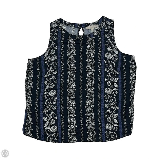Blouse Short Sleeve By Loft In Black & White, Size: 3x