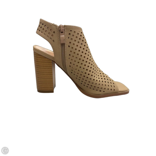 Sandals Heels Block By Forever In Brown, Size: 6