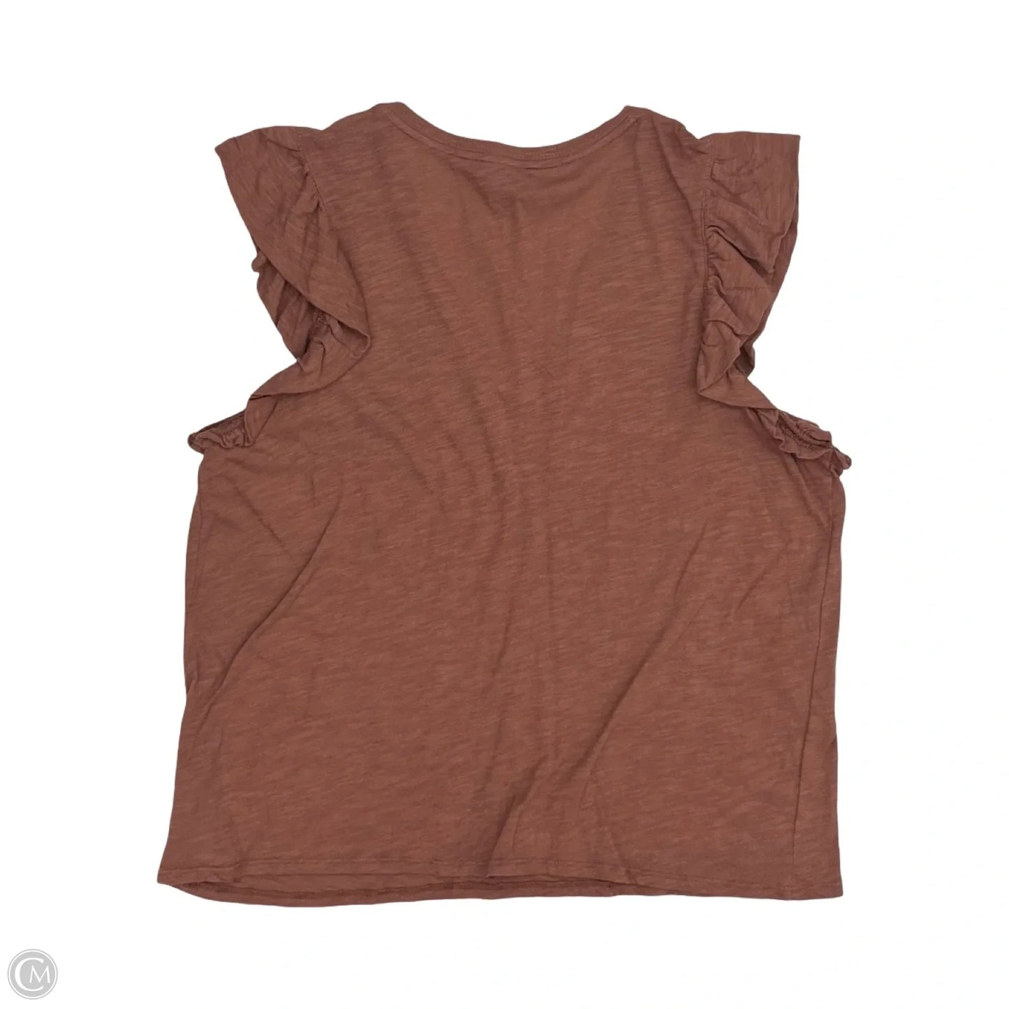 Top Short Sleeve By Express In Brown, Size: Xl