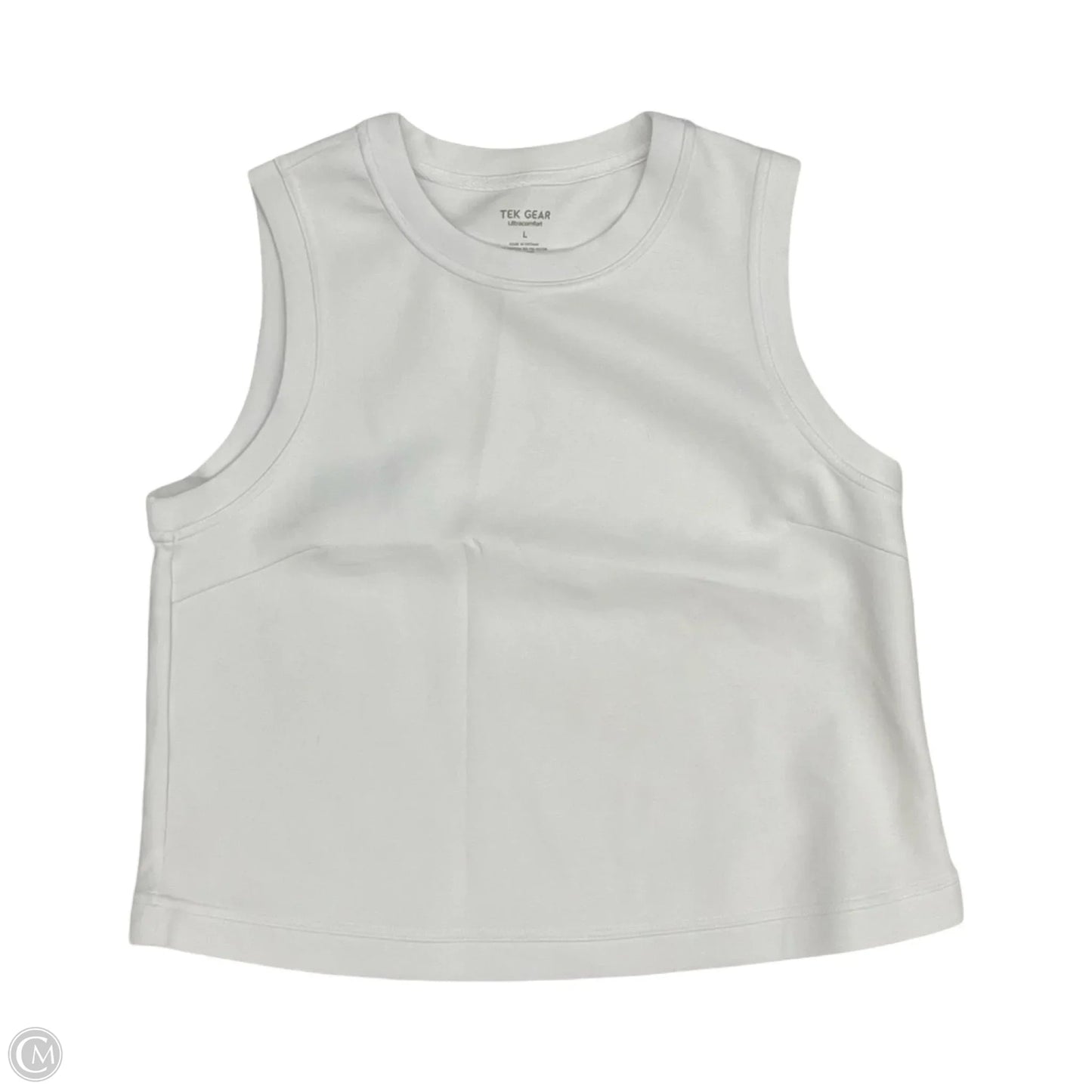 Athletic Tank Top By Tek Gear In White, Size: L