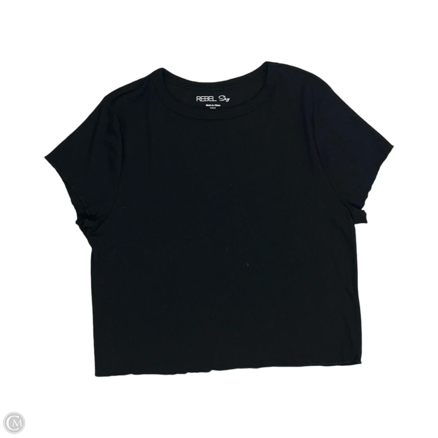Top Short Sleeve By Clothes Mentor In Black, Size: 2x