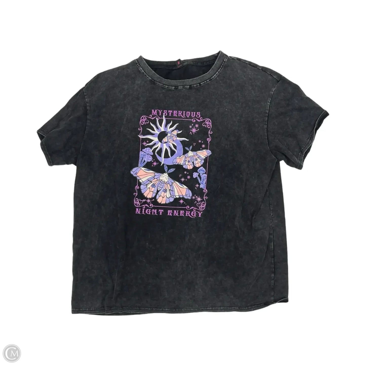 Top Short Sleeve By Romwe In Grey, Size: 6