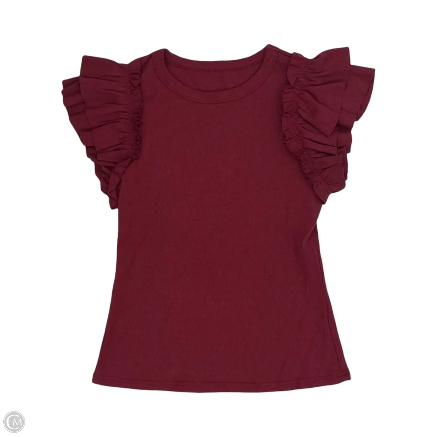 Top Short Sleeve By Cmf In Red, Size: L