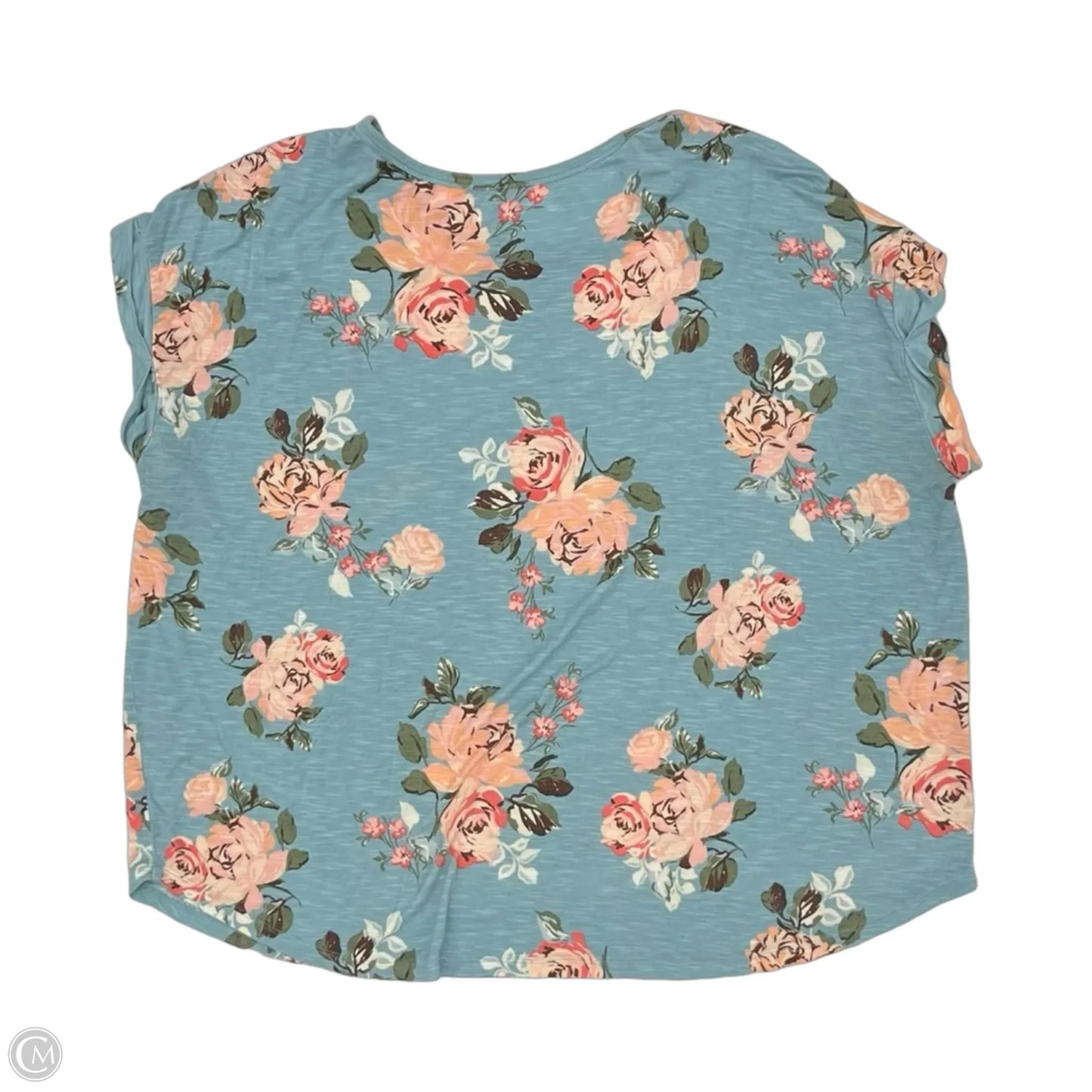 Top Short Sleeve By Maurices In Floral Print, Size: 2x