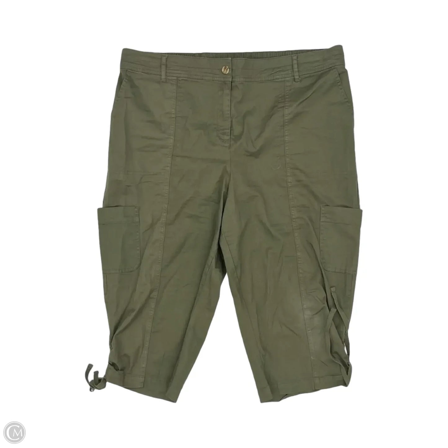 Pants Cropped By Cato In Green, Size: 20