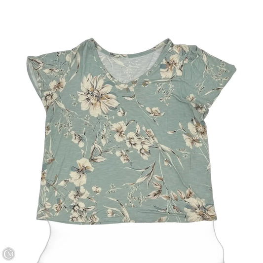 Top Short Sleeve By Maurices In Floral Print, Size: 1x