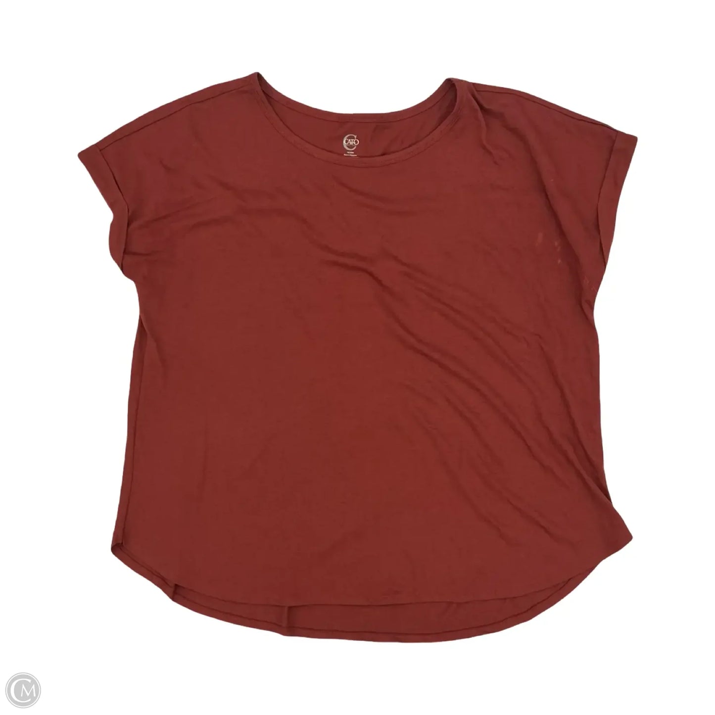 Top Short Sleeve By Cato In Red, Size: 1x