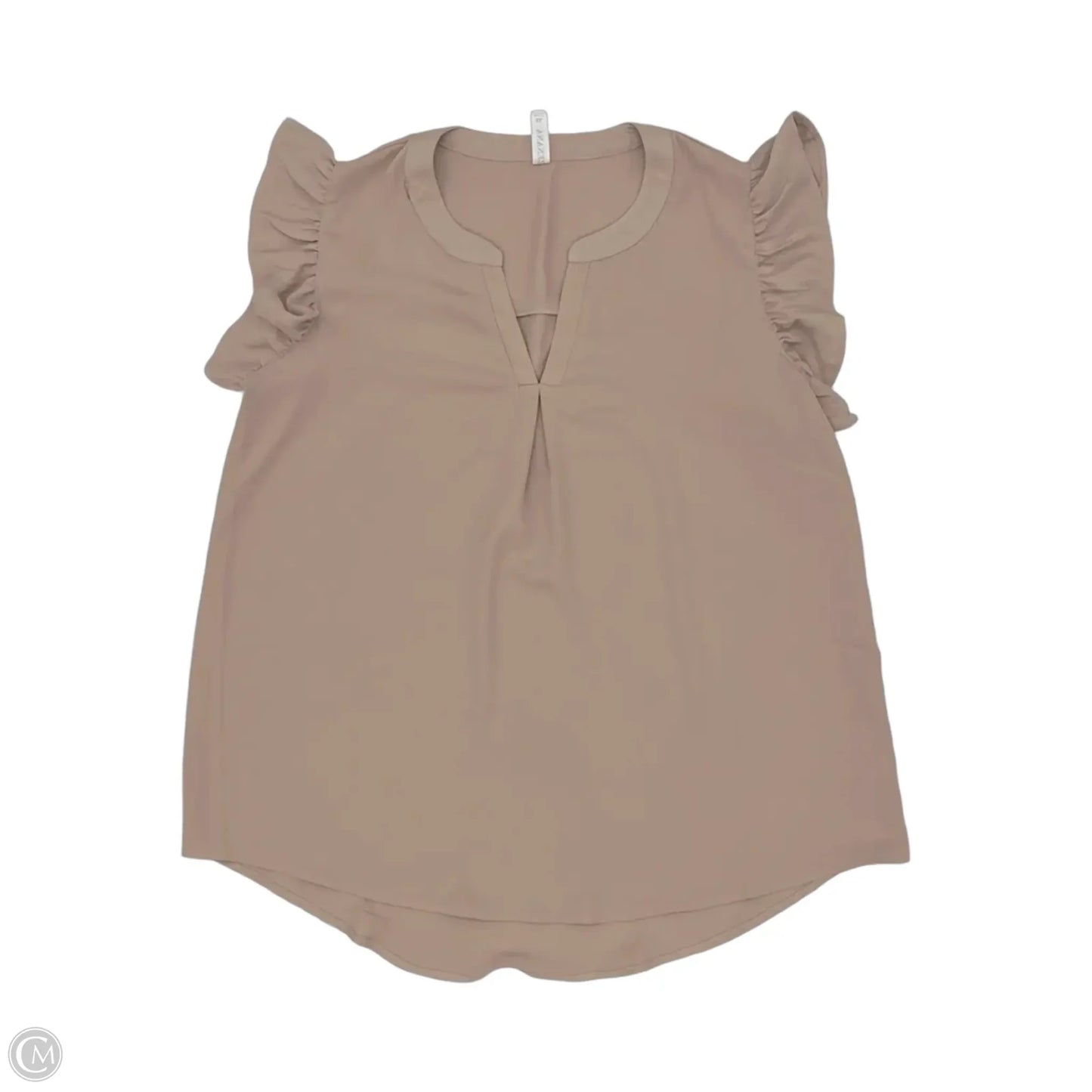 Top Short Sleeve By Cato In White, Size: 1x
