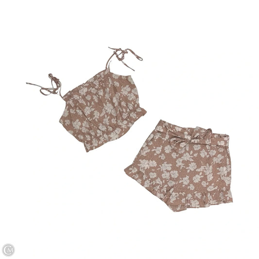 Shorts Set By Paper Crane In Floral Print, Size: L