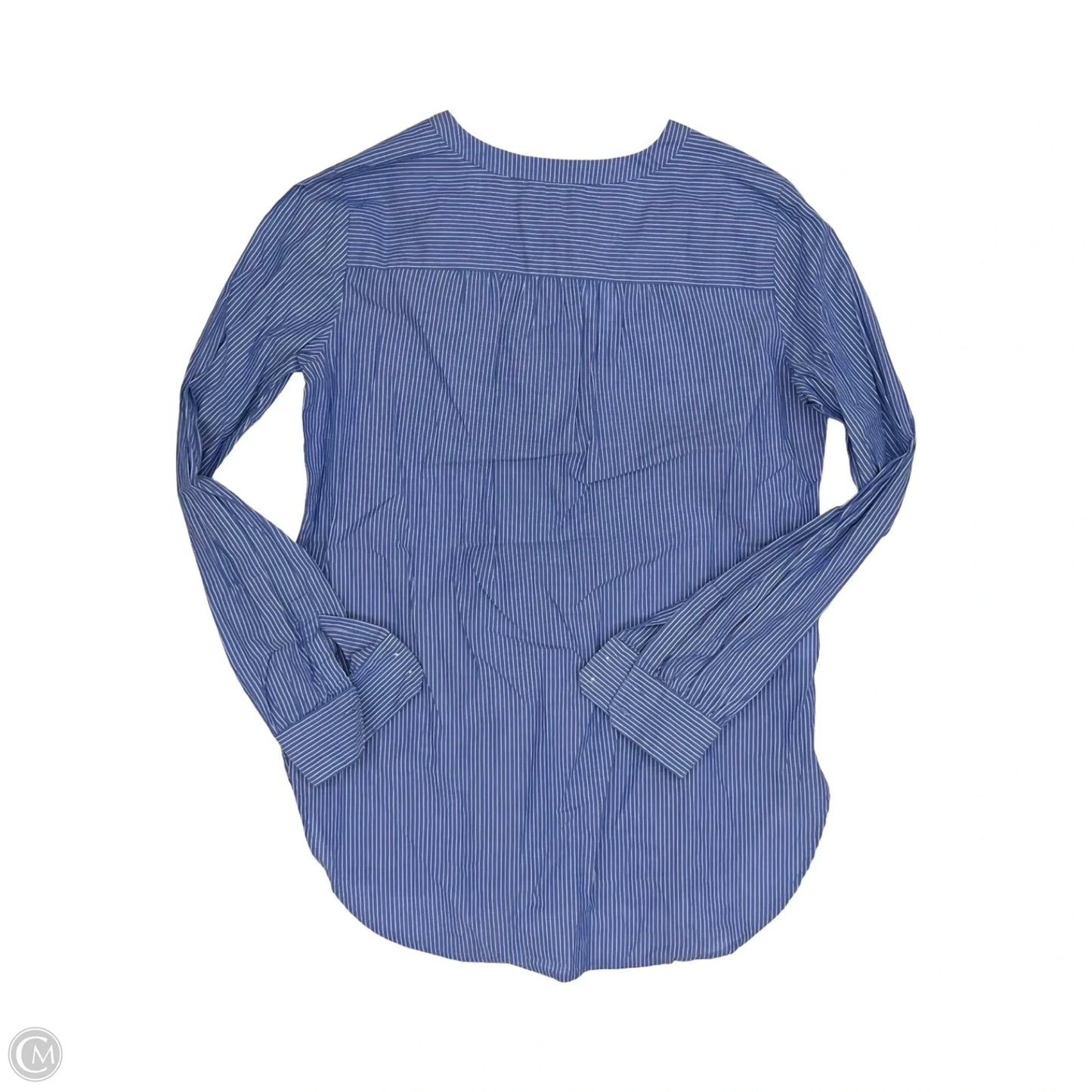 Blouse Long Sleeve By Loft In Blue, Size: S