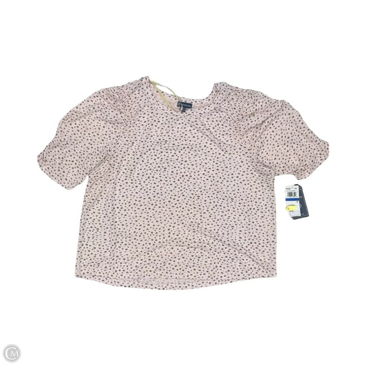 Top Short Sleeve By Democracy In Brown & Pink, Size: Xl