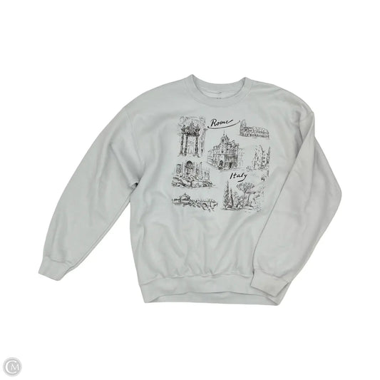 Sweatshirt Crewneck By Clothes Mentor In Grey, Size: M
